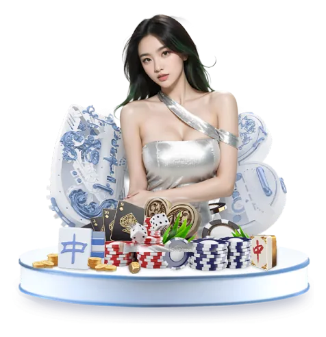 Bàn chơi bài casino với các lá bài và chip